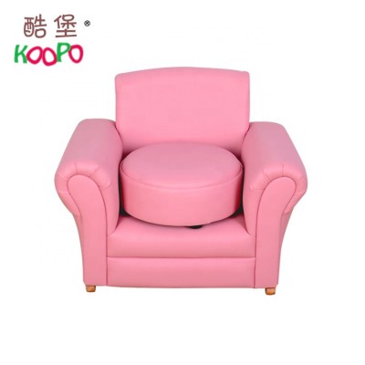 pink buckled children  sofa